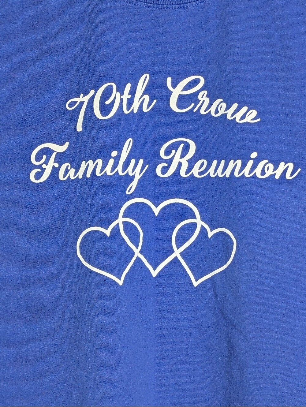 Gildan Ultra Cotton 70th Crow Family Reunion Blue T-Shirt L - Picture 2 of 4